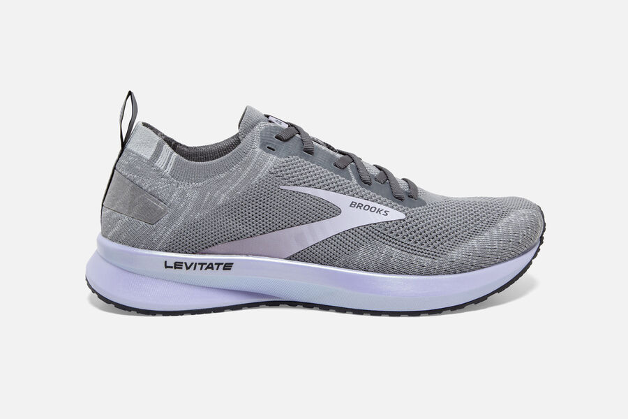 Brooks Running Shoes Womens Grey/Purple - Levitate 4 Road - 3140-BPEXF